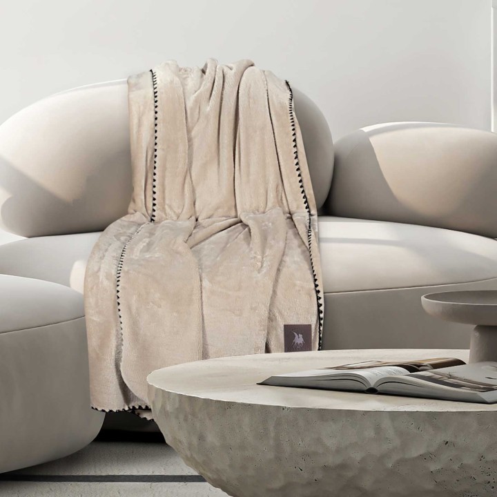 GREENWICH POLO CLUB FLEECE SOFA BLANKET ESSENTIAL