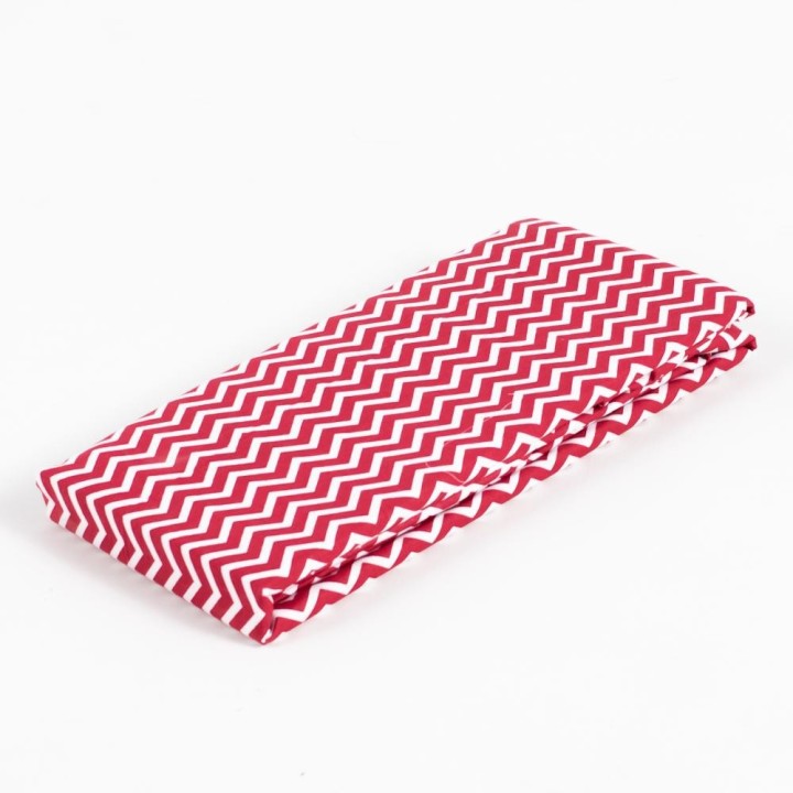 Linea  Σεντόνι 110x200+25Cm Με Λάστιχο Κόκκινο Ζίκ Ζάκ