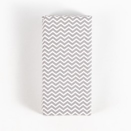 Linea Double Sheet 160x200+25Cm With Elastic Blue Zig Zag