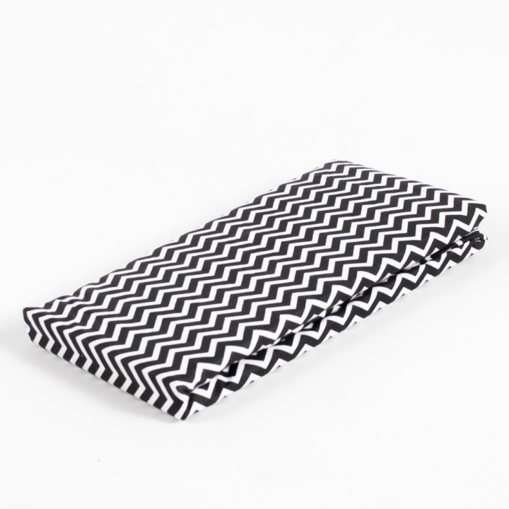 Linea Sheet 180x200+25Cm With Elastic Black With Zig Zag