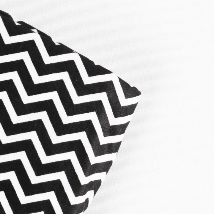 Linea Sheet 180x200+25Cm With Elastic Black With Zig Zag