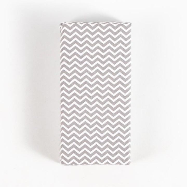 Linea Fitted Sheet 180x200+25Cm Gray With Zig Zag