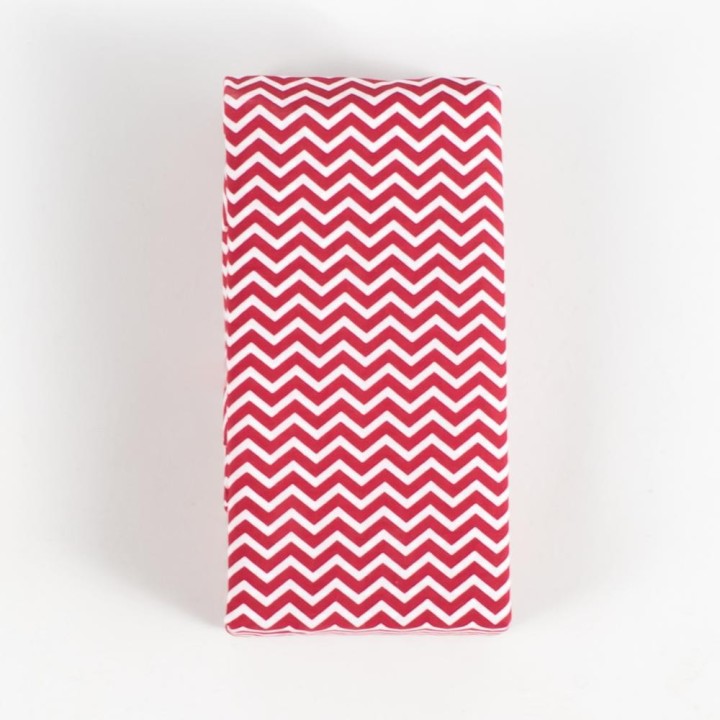 Linea Sheet 180x200+25Cm With Elastic Red With Zig Zag